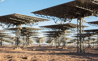 La Planta Solar Cerro Dominador está compuesta por 10.600 heliostatos o espejos que captan la energía del sol. 