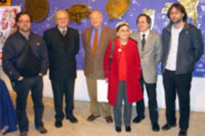 Francisco Brugnoli y su familia: Pablo Brugnoli, Lorenzo Brugnoli, Virginia Errázuriz, Gregorio Brugnoli y Diego Brugnoli. 
