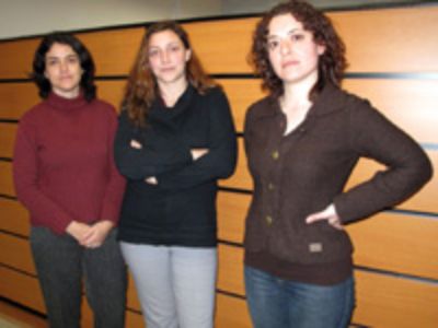 De izquierda a derecha, prof. Catalina Arteaga, prof. Sonia Pérez y prof. Soledad Ruiz