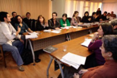 Representantes de las distintas iniciativas en reunión con las autoridades universitarias.
