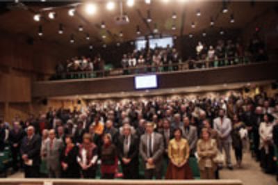  Gran convocatoria tuvo la Ceremonia Oficial del Aniversario 168 de la U. de Chile.