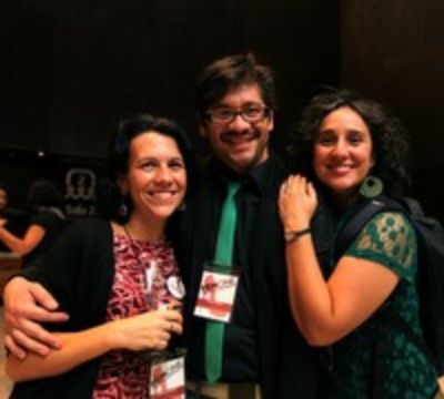  Sandrine Crisóstomo, Programadora Internacional FEMCINE; Rodrigo Piaggio, director Festival DIVA; Paola Lagos.