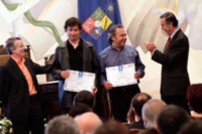 Los galardonados de la Facultad de Ciencias Sociales. 