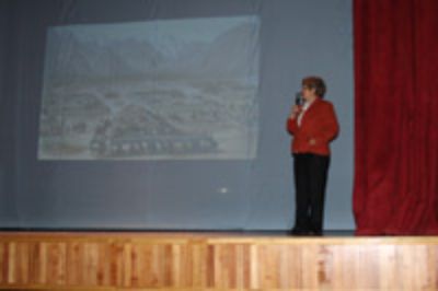 La Prof. Méndez en Lautaro.