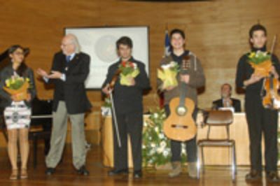 La ceremonia incluyó la presentación musical de estudiantes del Instituto  Secundario de la Universidad de Chile.
