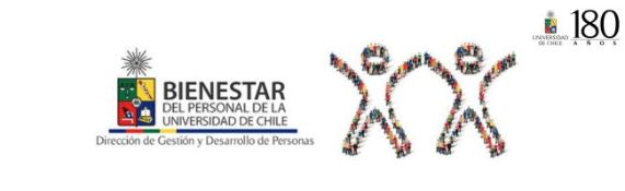 Logo Bienestar del Personal Universidad de Chile, logo 180 Años Universidad de Chile
