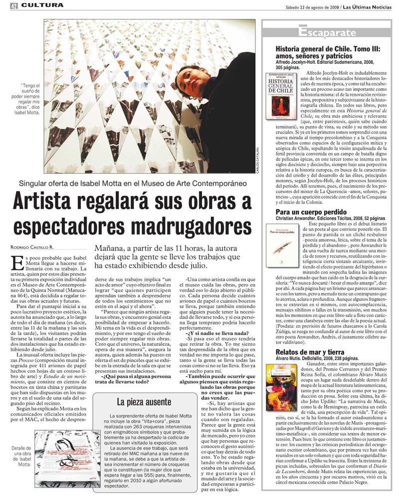 Las Ultimas Noticias 23-8-2008 Pag 4 (+ Selección)