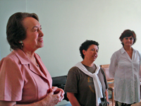 En su primera visita a la Facultad de Artes, los integrantes del Centro Coreográfico Nacional de Tours fueron recibidos calurosamente por la Vicedecana Clara Luz Cárdenas.
