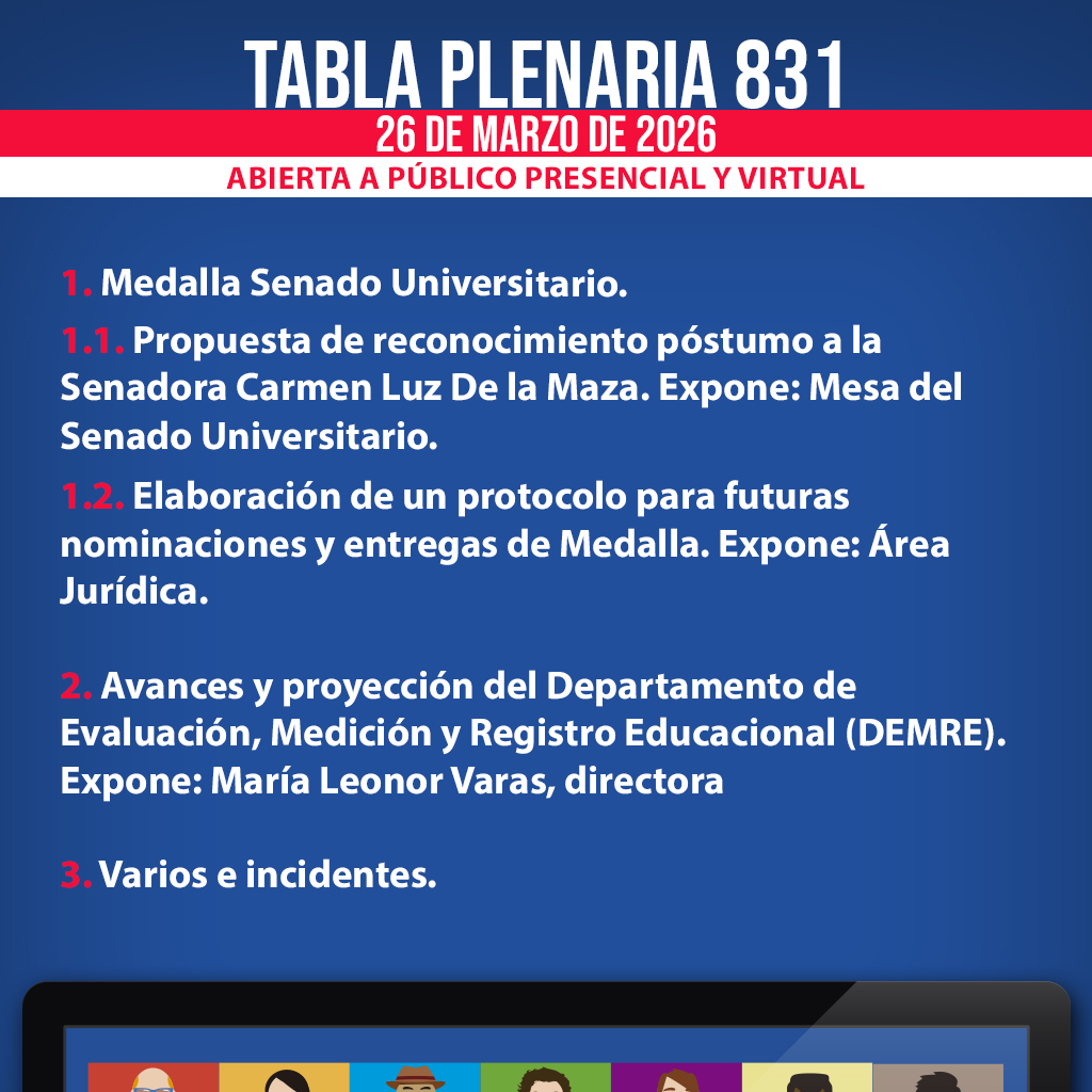 Afiche tabla plenaria Nº 831