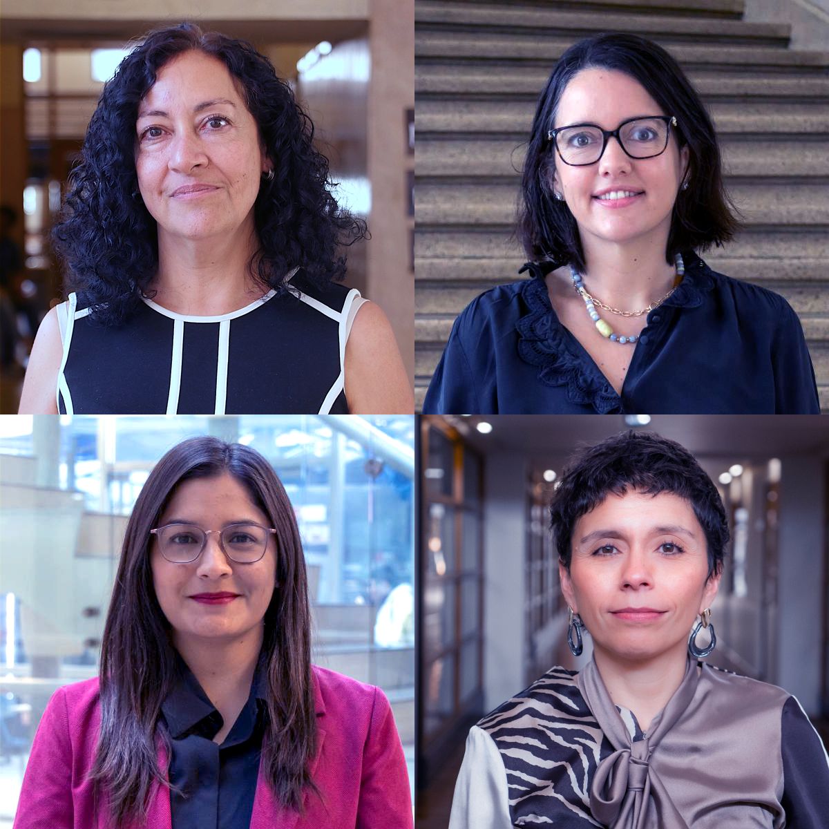 Profesoras Ema Salinas (sup, izq.), Catalina Medel (sup. der), Constanza Núñez (inf. izq..) y Pilar Moraga (inf. der.)