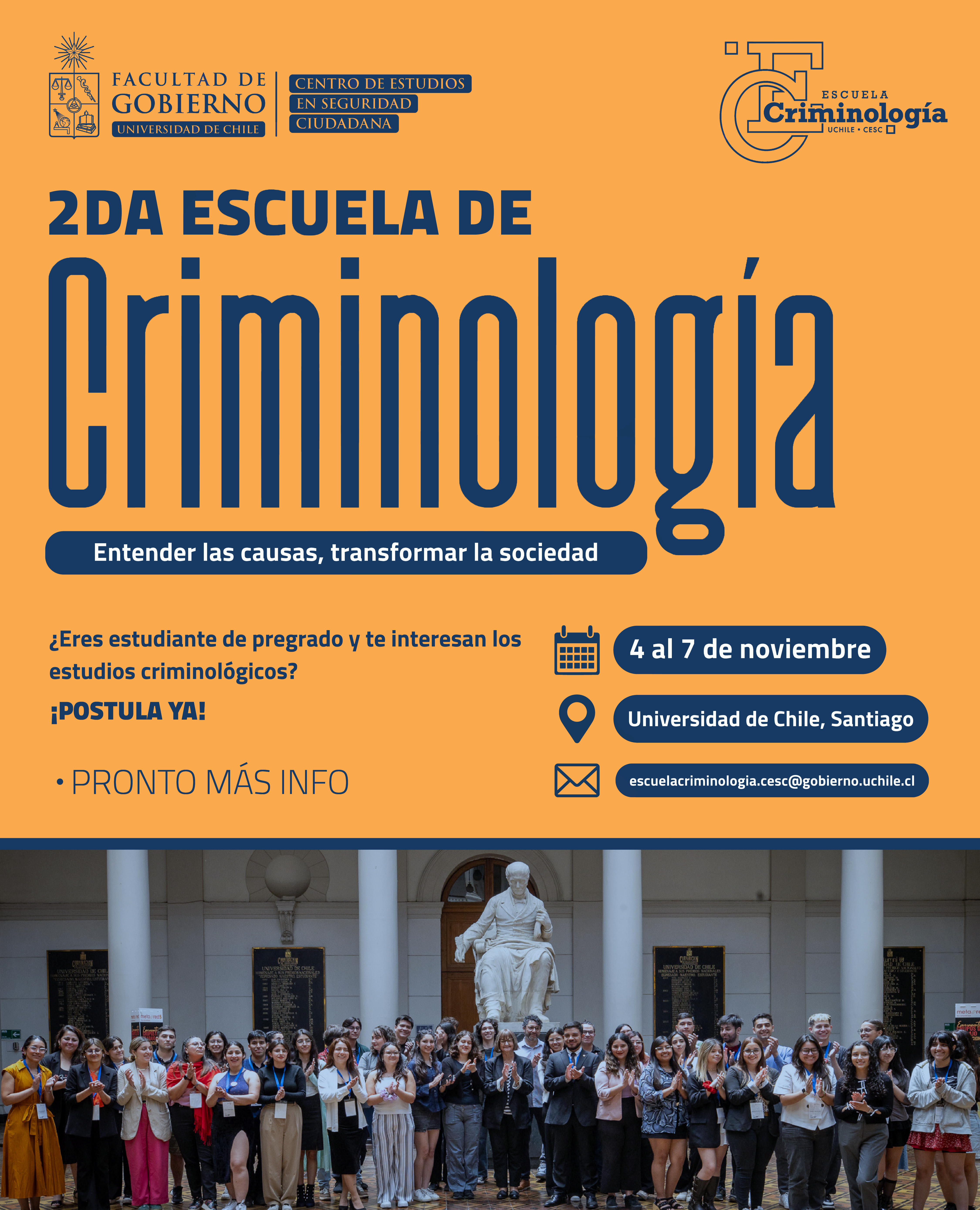 II° Escuela de Criminología del CESC: Entender las causas, transformar la sociedad