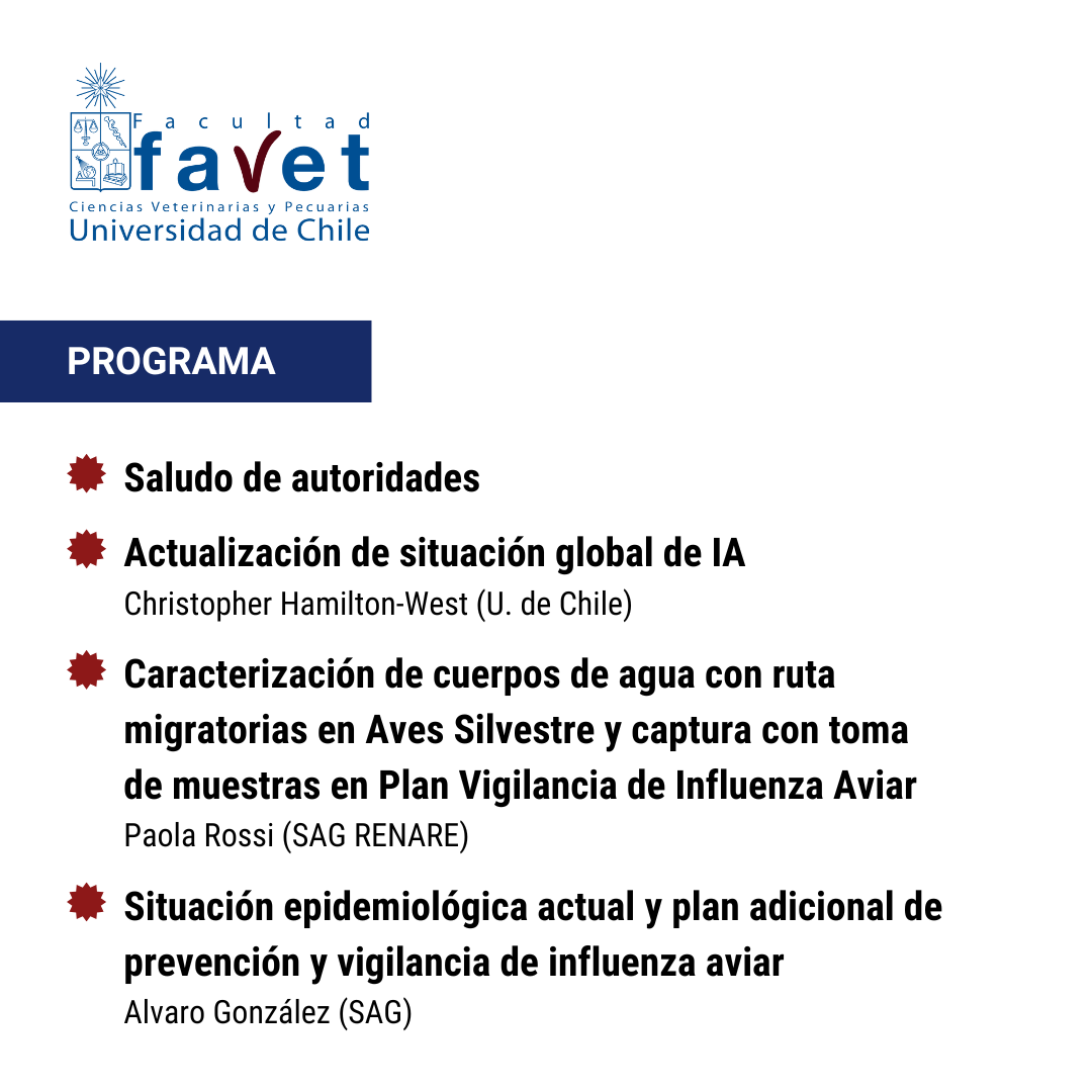 Taller de actualización sobre influenza aviar Universidad de Chile