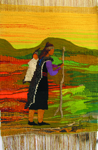 La artista textil Lorena Lemungürü exhibe, desde el 15 de enero y hasta el 31 de marzo, la muestra "Textil Mapuche: reestructura del texto", en el Museo de Arte Popular Americano Tomás Lago, MAPA.