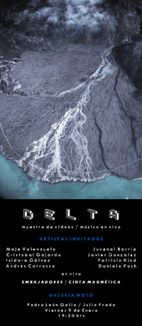 Este 9 de enero, a partir de las 19:30 horas, se presentará "Delta" en la Galería Moto, muestra que reúne video, música y performance.