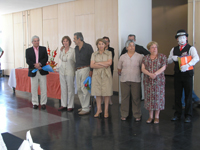 Eduardo Garreaud, Rebeca León, Maximiliano Márquez, Ada San Martín, Sofía Navarro y Cristina Valenzuela en la ceremonia que organizó la comunidad de la sede Las Encinas para despedirlos.