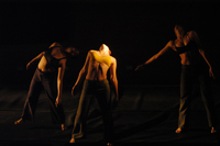 El  eje de ambas presentaciones estuvo centrado en el cuerpo, donde se resaltaba el trabajo de los bailarines a través del juego de luces y sombras.