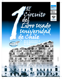 Afiche Primer Circuito del Libro Usado en la Universidad de Chile .