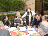 Trabajo de la Mesa que reunió a la Plana Directiva de la Facultad de Odontología de la Universidad de Chile.