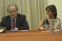 Profesor Francisco Aldecoa Luzárraga en el encuentro