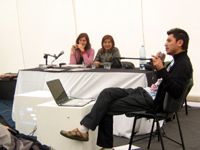 En el marco de la I Bienal de Video Arte de Valparaíso, Huichaqueo participó como ponencista para hablar sobre su obra y las posibilidades del arte digital.