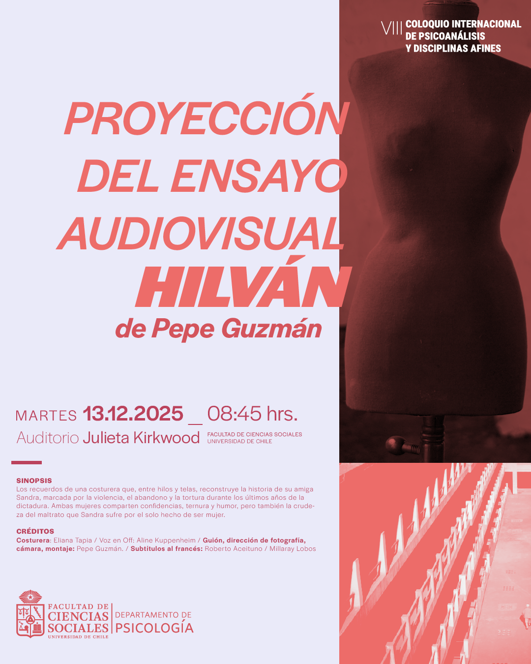 Proyección del ensayo audiovisual HILVÁN.