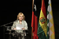 Sonia Montecino, antropóloga y Vicerrectora de Extensión de la U. de Chile, fue convocada por la Cámara Chilena del Libro a ofrecer la ponencia inaugural. 