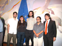 Andrés Hidalgo, junto a la nueva Directiva de la Federación de Estudiantes de la Universidad de Chile.