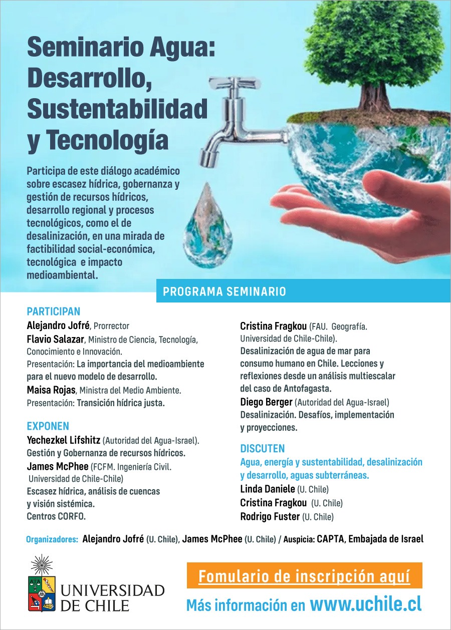 Seminario Agua: Desarrollo, Sustentabilidad y Tecnología - Universidad de  Chile