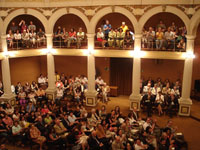 Todas las ceremonias enmarcadas en el 166° aniversario de la Universidad de Chile se realizaron en el Salón de Honor de la Casa Central.