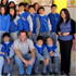 Nicolás Franck con los alumnos de 7º y 8º básico del Colegio Irma Salas de Punitaqui.