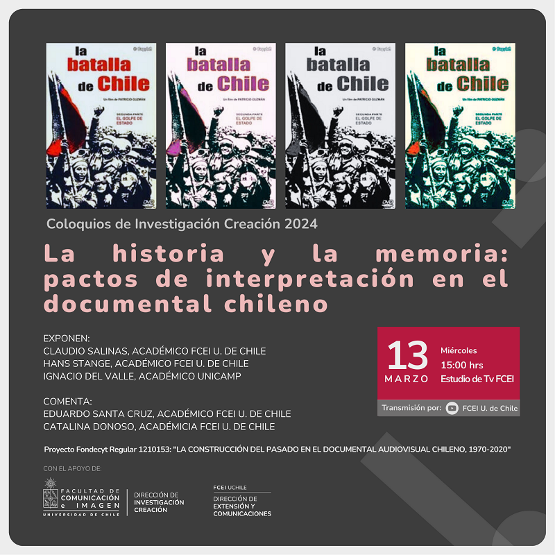 Coloquio de Investigación La historia y la Memoria pactos de interpretación en el documental chileno