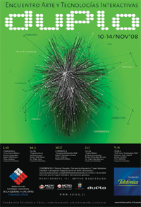 DUPLO Encuentro de Arte y Tecnologías Interactivas, actividad abierta a todo público, se desarrollará a partir de este lunes 10 de noviembre en las dependencias de la Fundación Telefónica Chile.